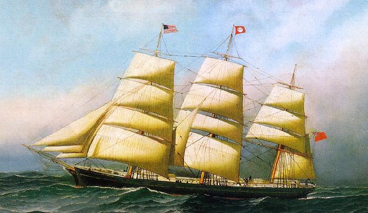 Antonio Jacobsen The British Ship Polynesian Germany oil painting art